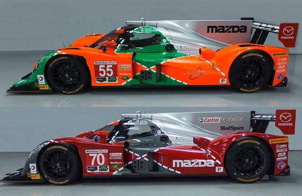 Our Mazda Motorsports prototypes will have a new look to celebrate the 25th anniversary of Mazda's 24 Hours of LeMans win. 