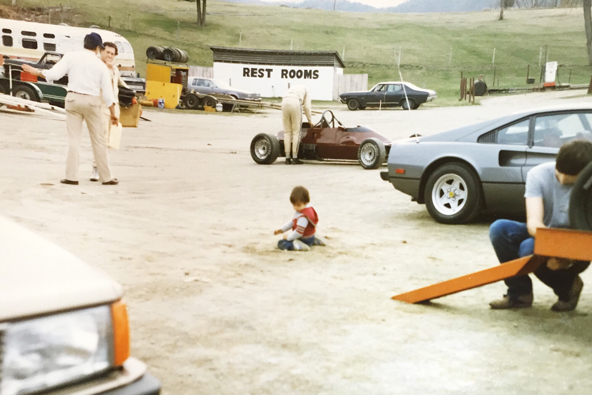 This is me at Lime Rock in the mid-80s. Before I could drive, I had to settle for playing in the dirt!