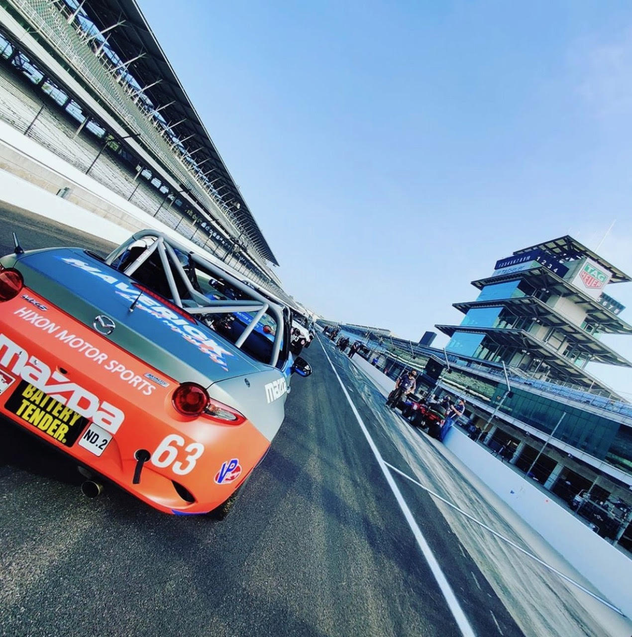 Global MX5s at the iconic Brickyard.