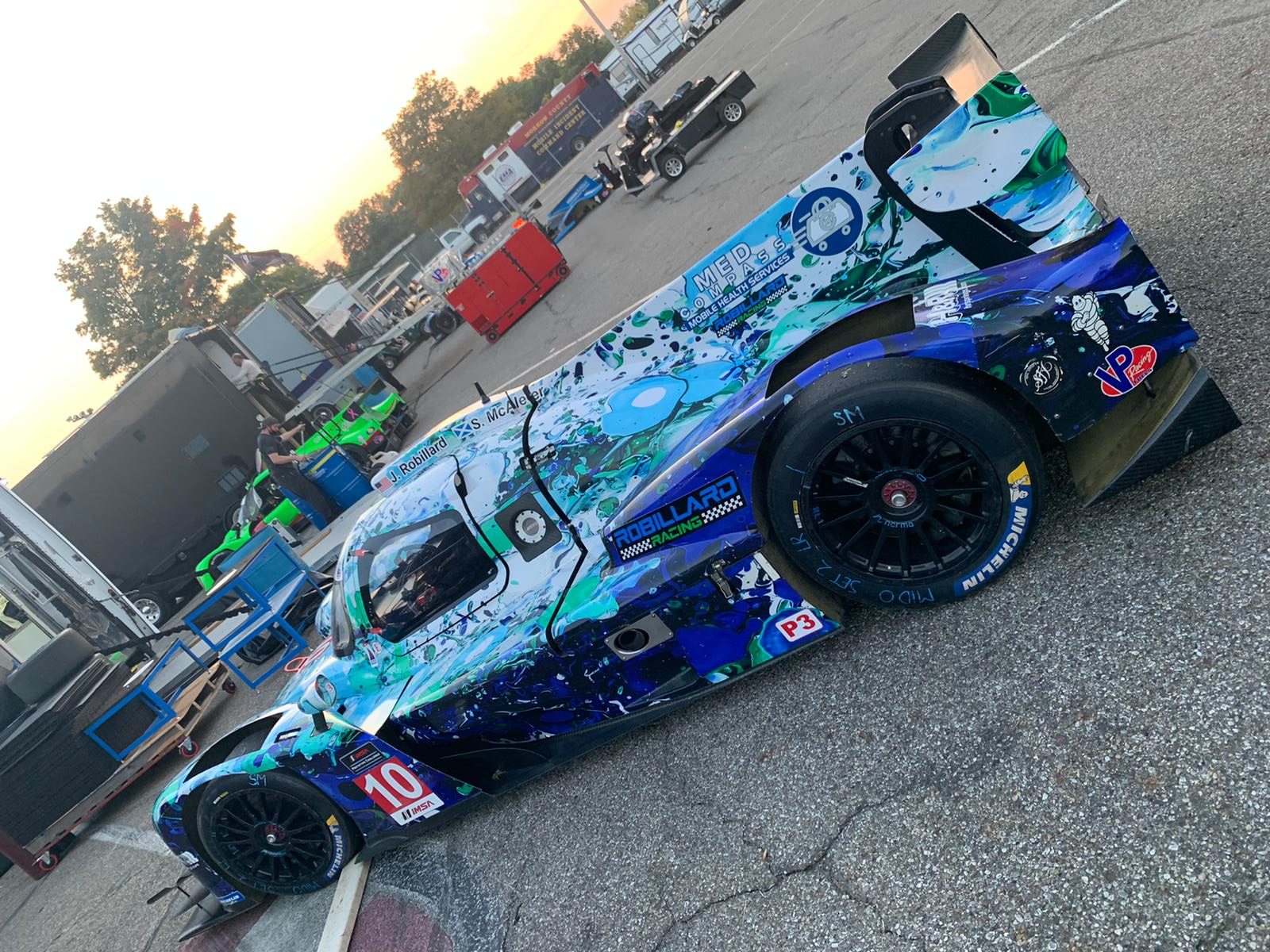 The team I help in the LMP3 class had a strong run at Mid-Ohio, earning a hard-fought fourth place. This spec porotype class continues to produce nail-biter finishes. The element of pit-stop strategy, outright pace and traffic management all come into play during these events. The series wraps up at Petit LeMans in two weeks with a 3-hour season finale. 