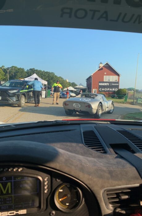 During the busy VIR race weekend, the Ingram Experience hosted special guests at the South Paddock building for a private hospitality event, and one that included a taste of some of the incredible cars in the Ingram Collection. I was fortunate to drive a few during the parade laps Sunday morning. Pictured here is a 904, taken from a modern 935 which is built on the GT2RS Clubsport platform.